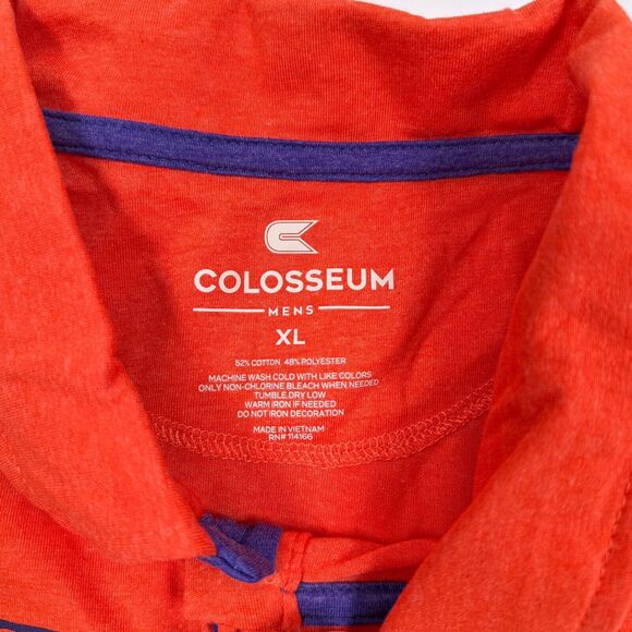 Clemson Tigers Polo Shirt Size XL Orange NCAA Tailgate Golf Football Colosseum - Picture 6 of 9